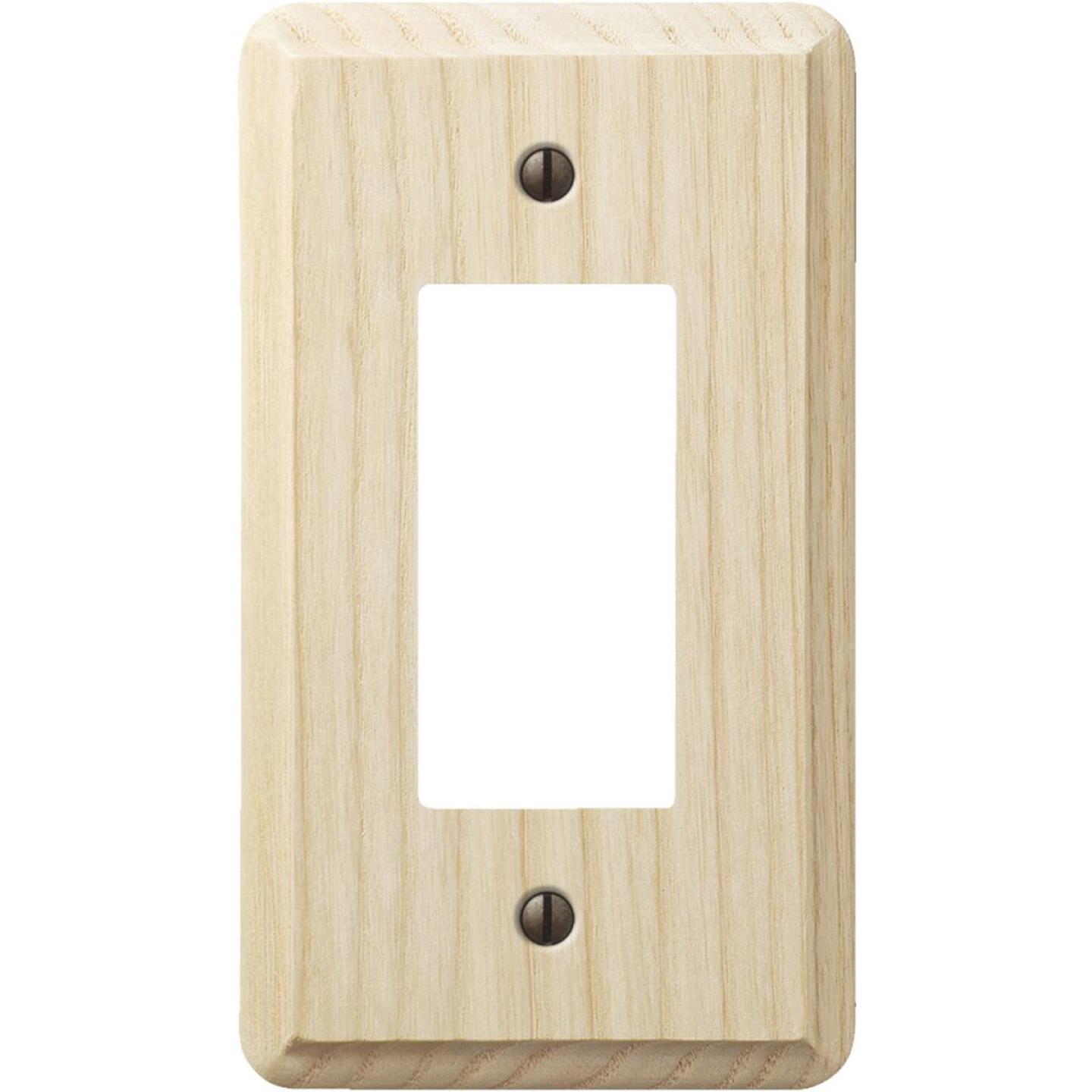 Amerelle 1-Gang Solid Ash Rocker Decorator Wall Plate, Unfinished Ash Supply