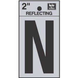 Address Letters, “N”, Reflective Black/Silver Vinyl, Adhesive, 2-In. Discount