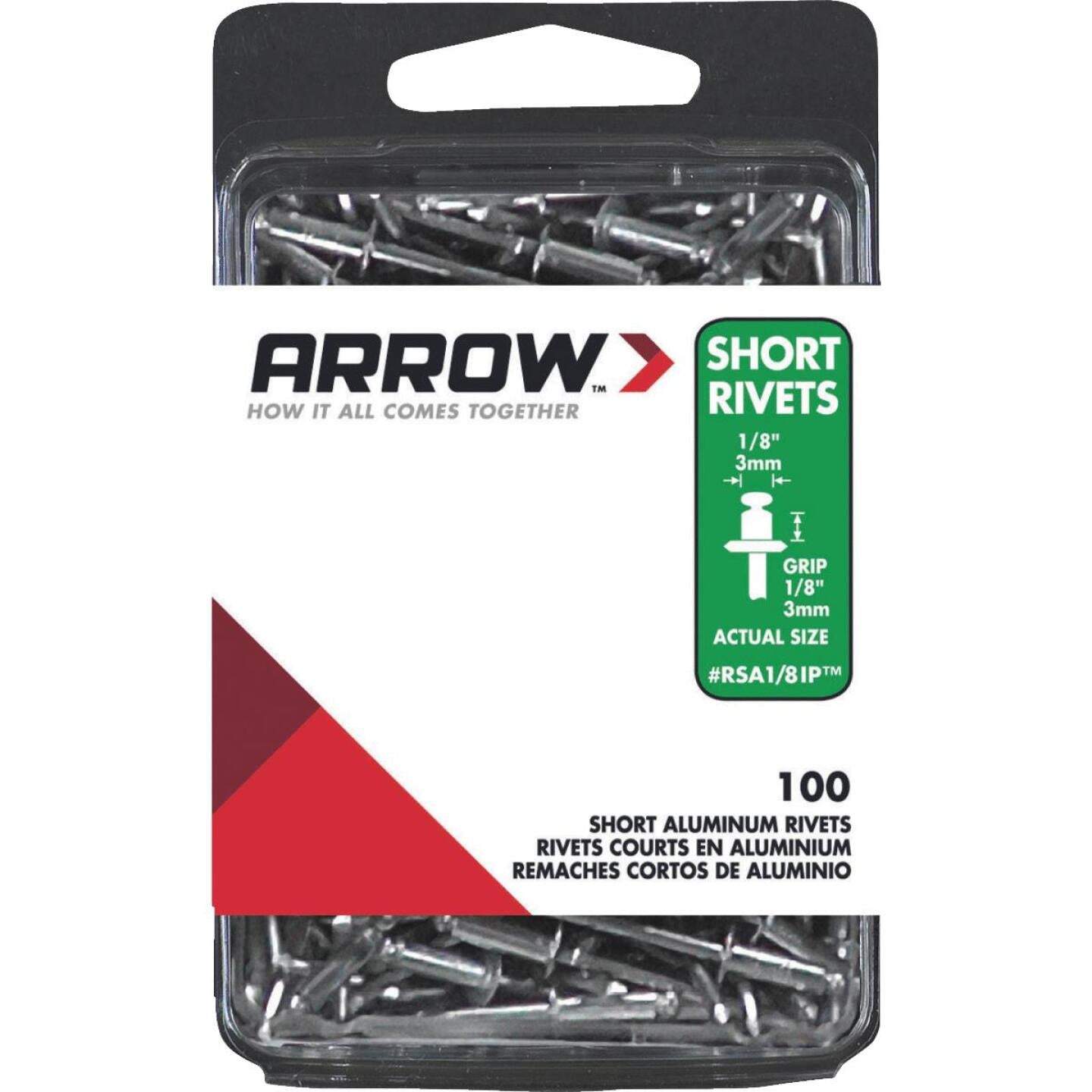 Arrow 1/8 In. x 1/8 In. Aluminum IP Rivet (100 Count) Fashion