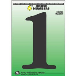 Address Numbers, “1”, Black Plastic, Screw-In., 6-In. Online Hot Sale