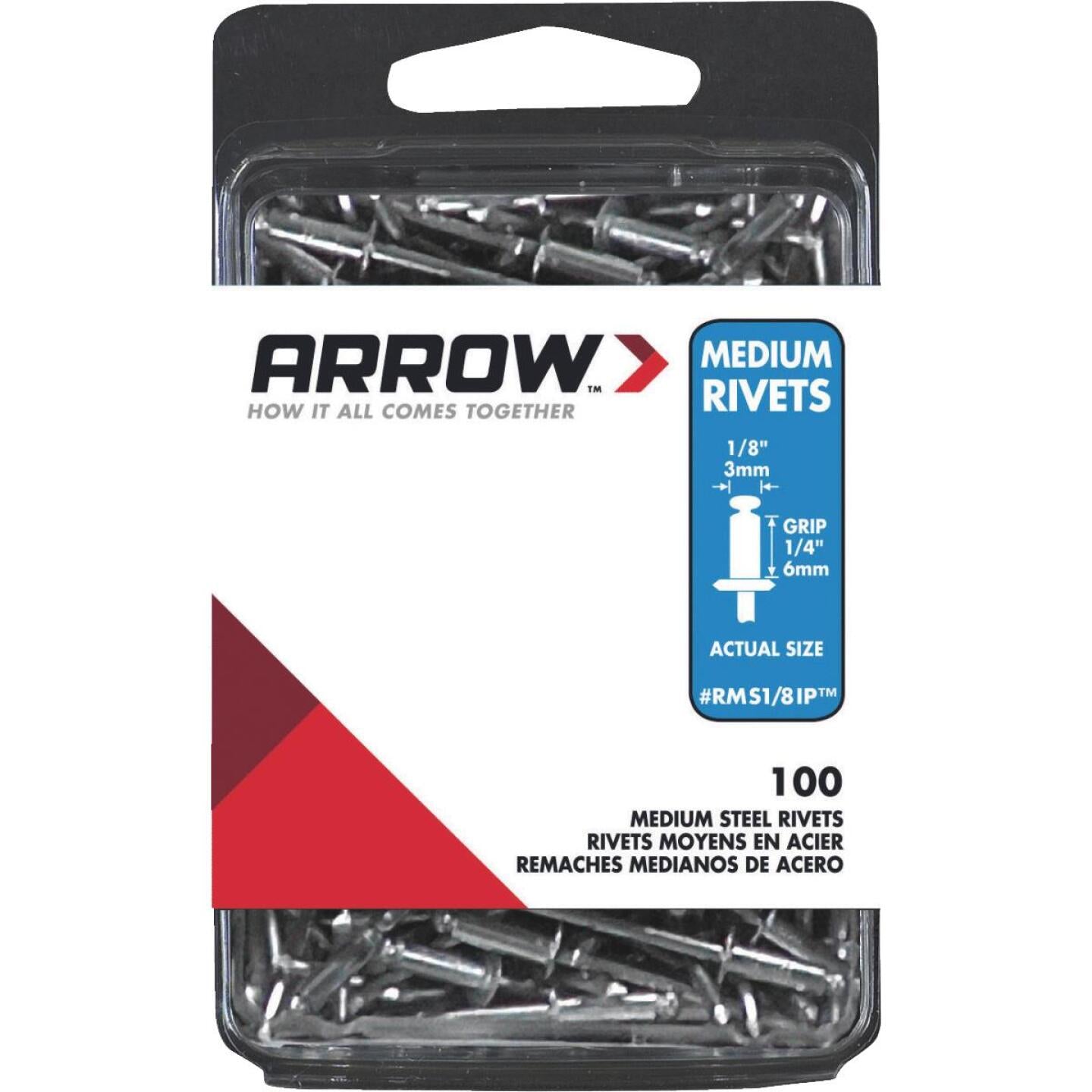 Arrow 1/8 In. x 1/4 In. Steel IP Rivet (100 Count) Hot on Sale