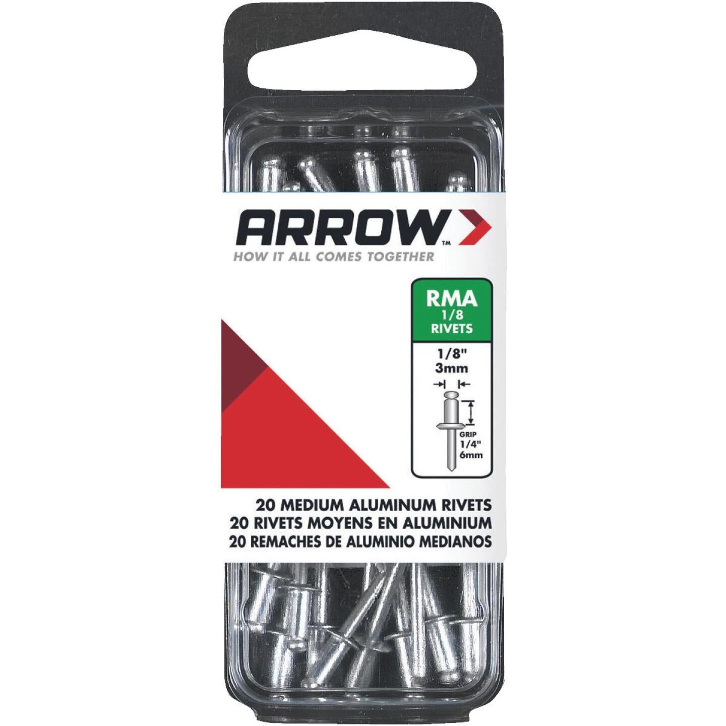 Arrow 1/8 In. x 1/4 In. Aluminum Rivet (20 Count) Online now