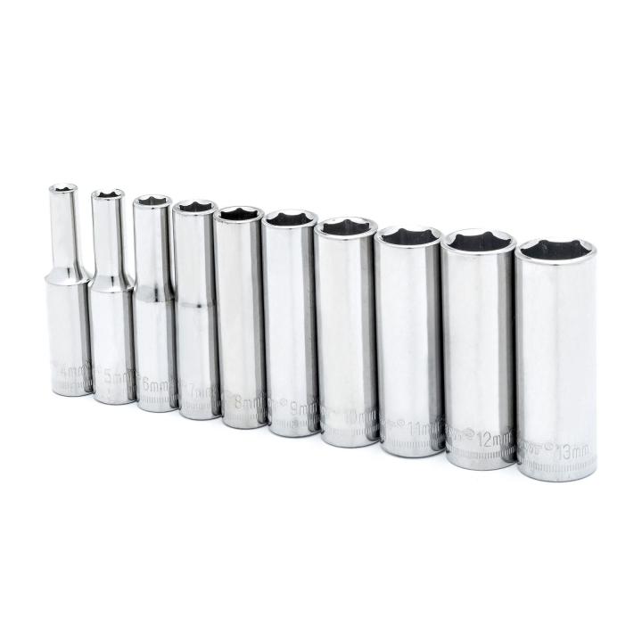Apex Tool Group 10 Pc. 1/4″ Drive 6 Point Deep Metric Socket Set Online Hot Sale