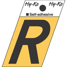 Address Letters, “R”, Angle-Cut, Black/Gold Aluminum, Adhesive, 1.5-In. Hot on Sale