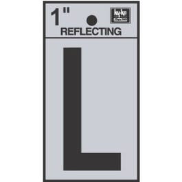 Address Letters, “L”, Reflective Black/Silver Vinyl, Adhesive, 1-In. Online Sale
