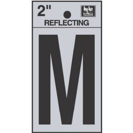 Address Letters, “M”, Reflective Black/Silver Vinyl, Adhesive, 2-In. Online Sale