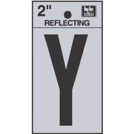 Address Letter “Y”, Reflective Black Vinyl, 2-In. Fashion