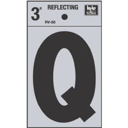 Address Letters, “Q”, Reflective Black/Silver Vinyl, Adhesive, 3-In. Online