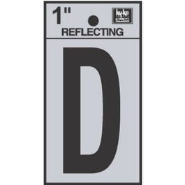 Address Letters, “D”, Reflective Black/Silver Vinyl, Adhesive, 1-In. Hot on Sale