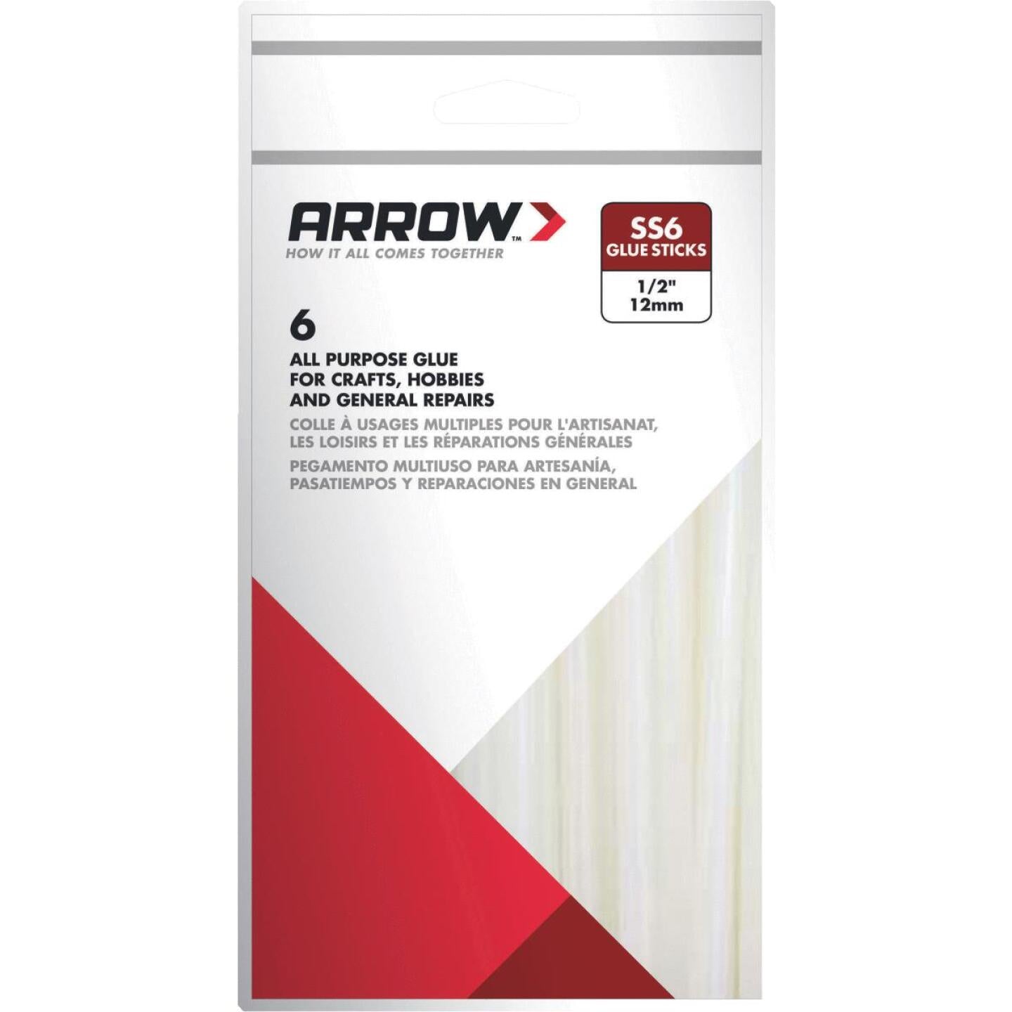 Arrow 4 In. Standard Clear Slow Set Hot Melt Glue (6-Pack) on Sale