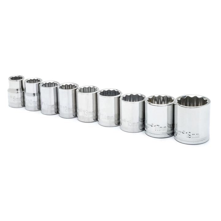 Apex Tool Group 9 Pc. 3/8″ Drive 12 Point Standard Metric Socket Set Online now