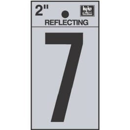 Address Numbers, “7”, Reflective Black/Silver Vinyl, Adhesive, 2-In. Discount