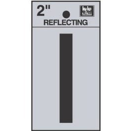 Address Letters, “I”, Reflective Black/Silver Vinyl, Adhesive, 2-In. Discount