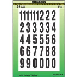 Address Numbers, Vinyl Adhesive, Black on White, 2-In., Pkg. Online Hot Sale