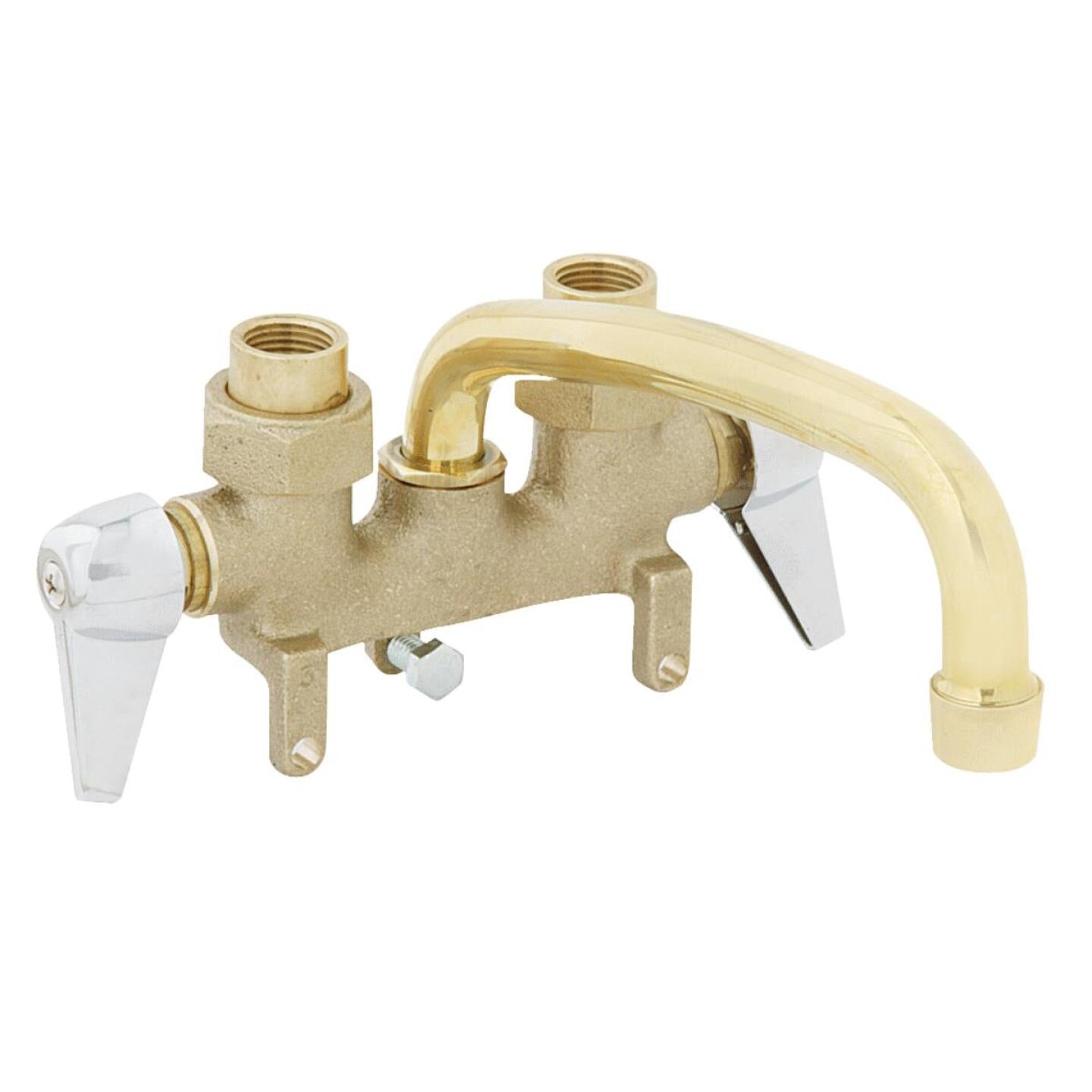 B&K Chrome-Plated Handles 3-3/8 In. Center Distance Rough Brass Laundry Faucet Supply