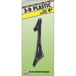 Address Numbers, “1”, Black Plastic, Nail-In, 4-In. Online Hot Sale