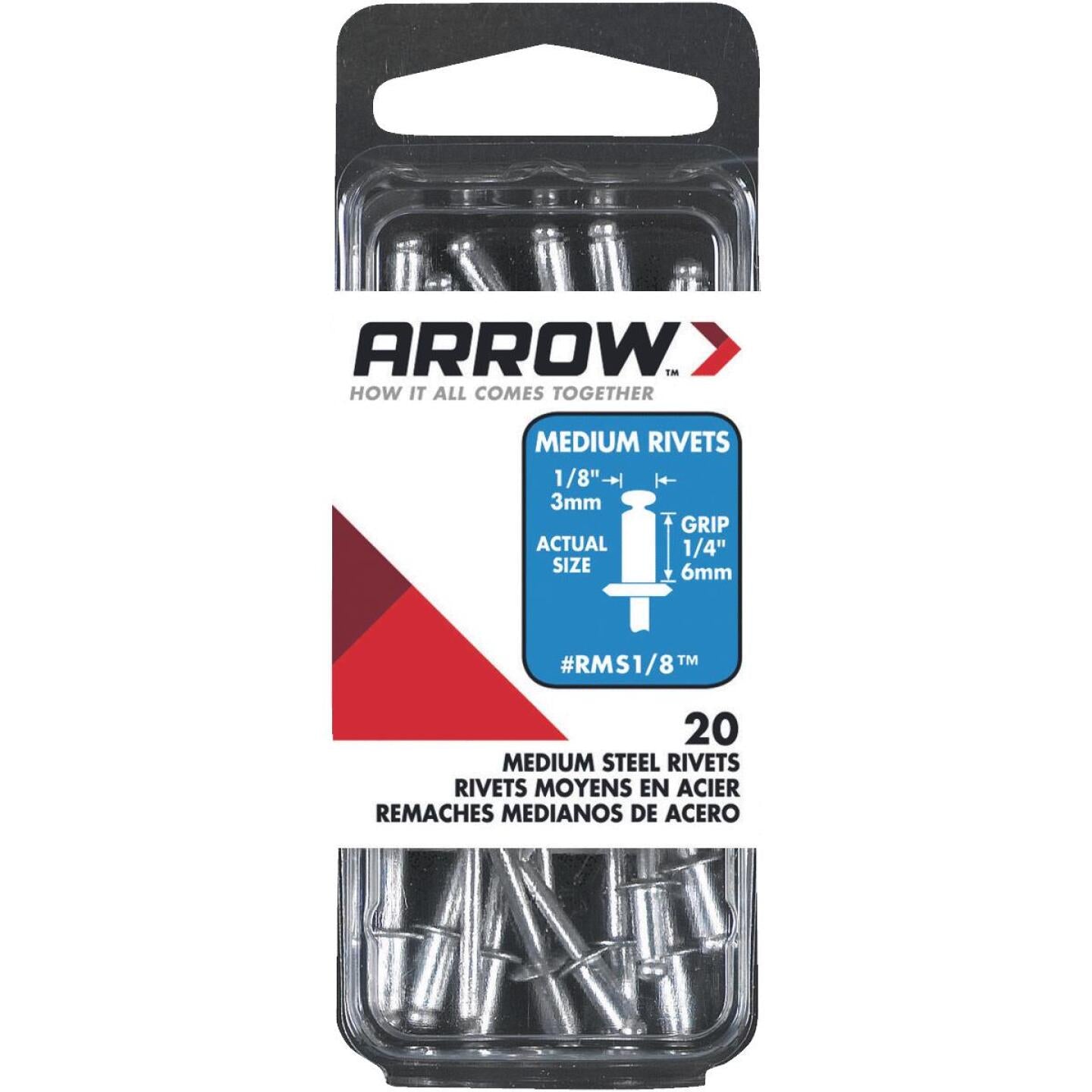 Arrow 1/8 In. x 1/4 In. Steel Rivet (20 Count) Supply