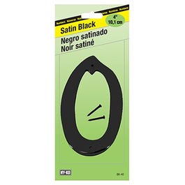 Address Number, Satin Black Zinc, 4-In., “0” Discount