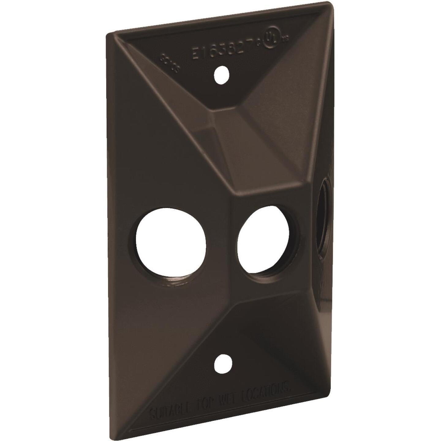 Bell 3-Outlet Rectangular Zinc Bronze Cluster Weatherproof Electrical Outdoor Box Cover, Shrink Wrapped Online now