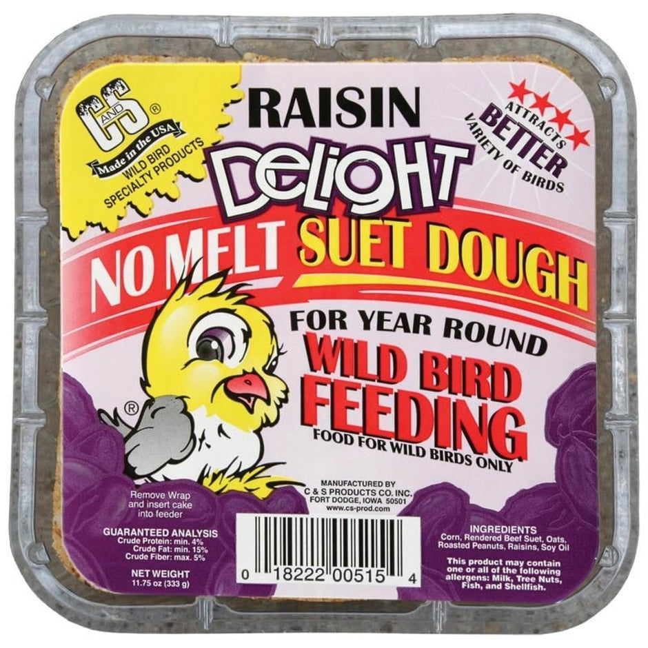 C&S Raisin Delight No Melt Suet Dough Supply