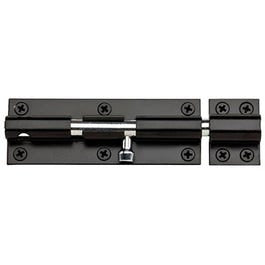 Barrel Bolt, Black, 6-In. Fashion