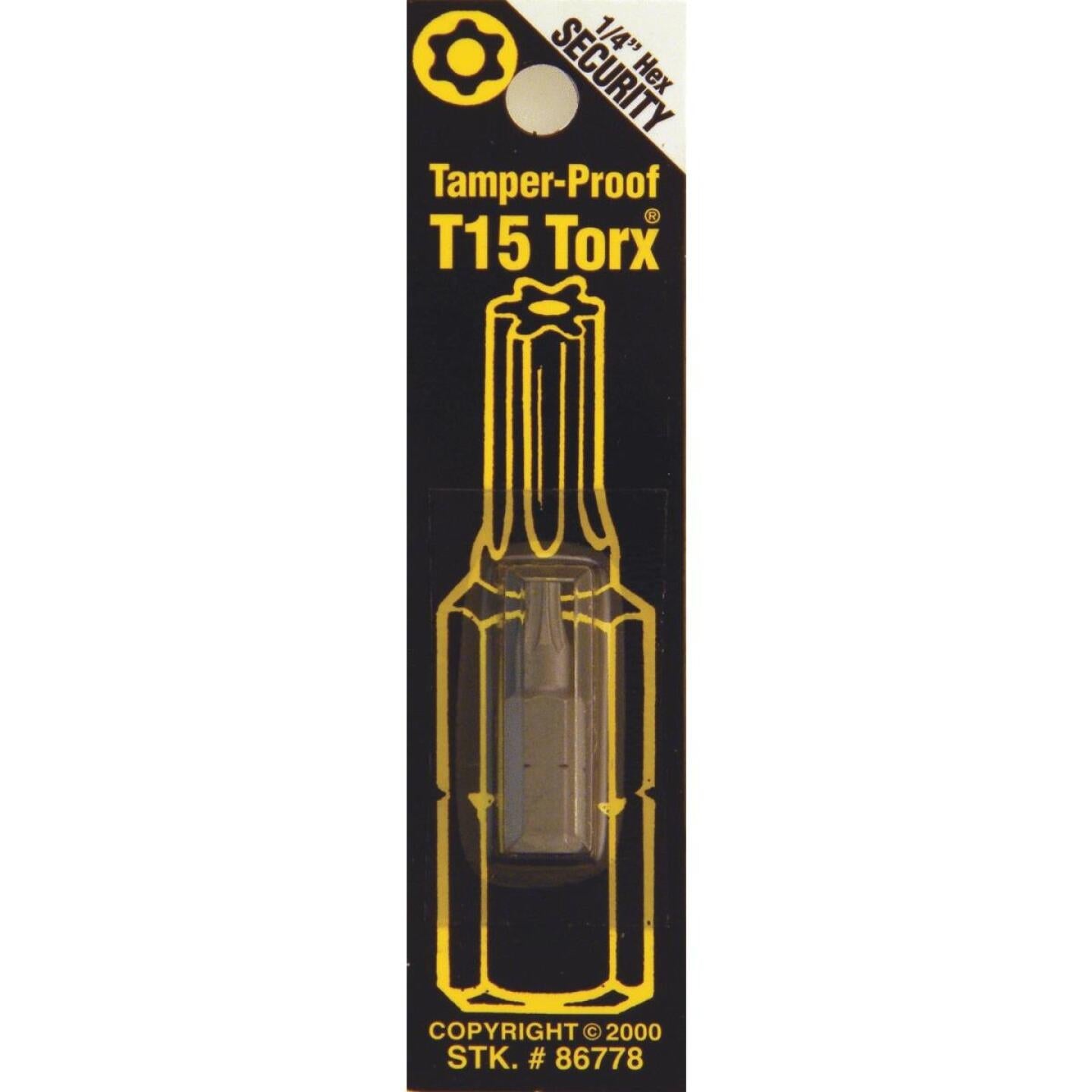Best Way Tools T15 Tamperproof Torx Security 1 In. 1/4 In. Hex Screwdriver Bit Online now