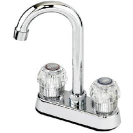 Bar Faucet, 2 Acrylic Handles, Chrome Online Sale