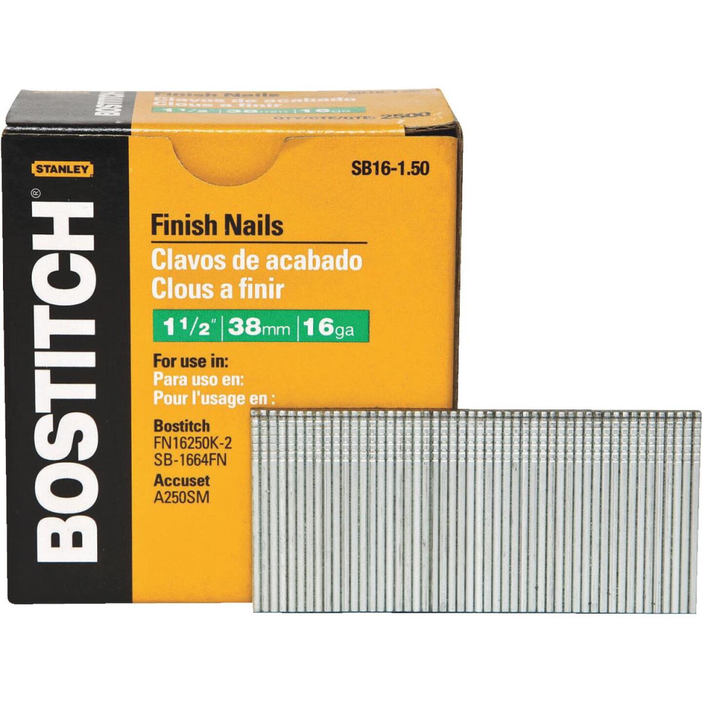 Bostitch 16-Gauge Coated Straight Finish Nail, 1-1/2 In. (2500 Ct.) Online now