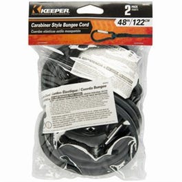 Bungee Cord, Mini Carabiner Hook, Gray, 48-In., 2-Pk. Discount