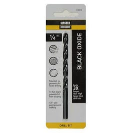 Black Oxide Drill Bits, 135 Split Point, .25 x 4-In. Hot on Sale