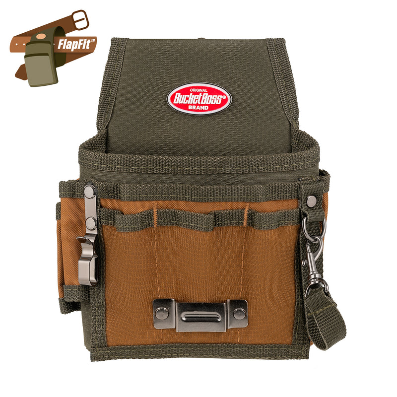 Bucket Boss Tool Pouch with FlapFit 6-1/2″ Fashion