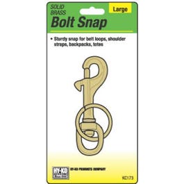 Bolt Snap With Split-Ring Key Chain, Solid Brass on Sale
