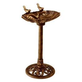 Bird Bath,  Bronze-Look Plastic, 13 x 30-In. Supply