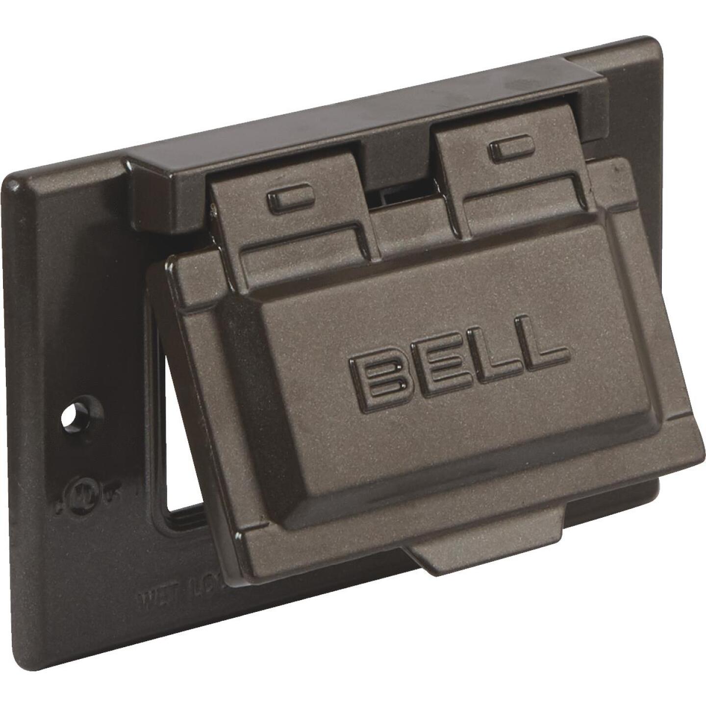 Bell Single Gang Rectangular Aluminum Bronze GFCI Outdoor Box Cover Supply