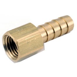 Barb Inset, Lead-Free Brass, 1/4 Hose ID x 3/8-In. FPT Supply