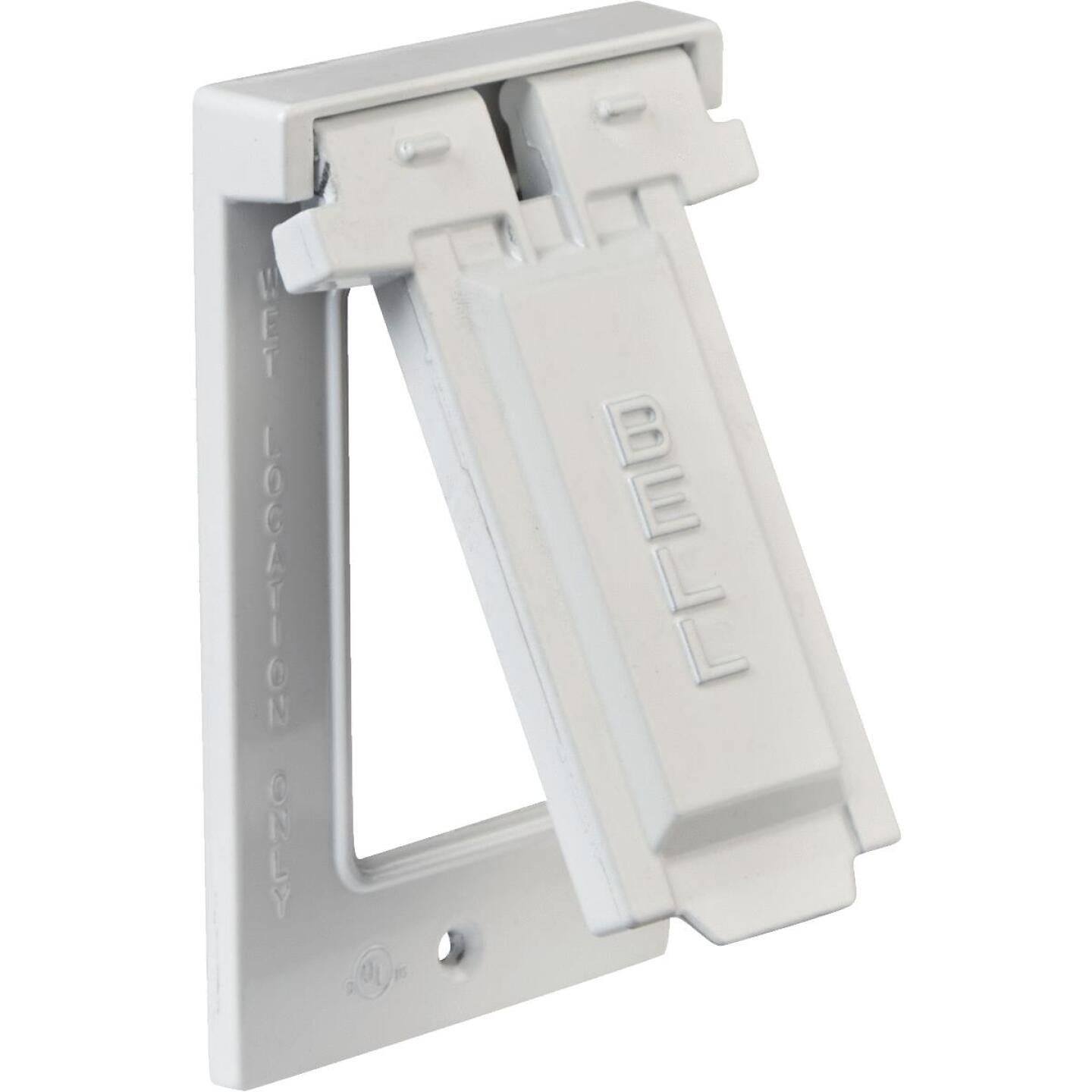 Bell Single Gang Rectangular Aluminum White Weatherproof Outdoor Box Cover Online now