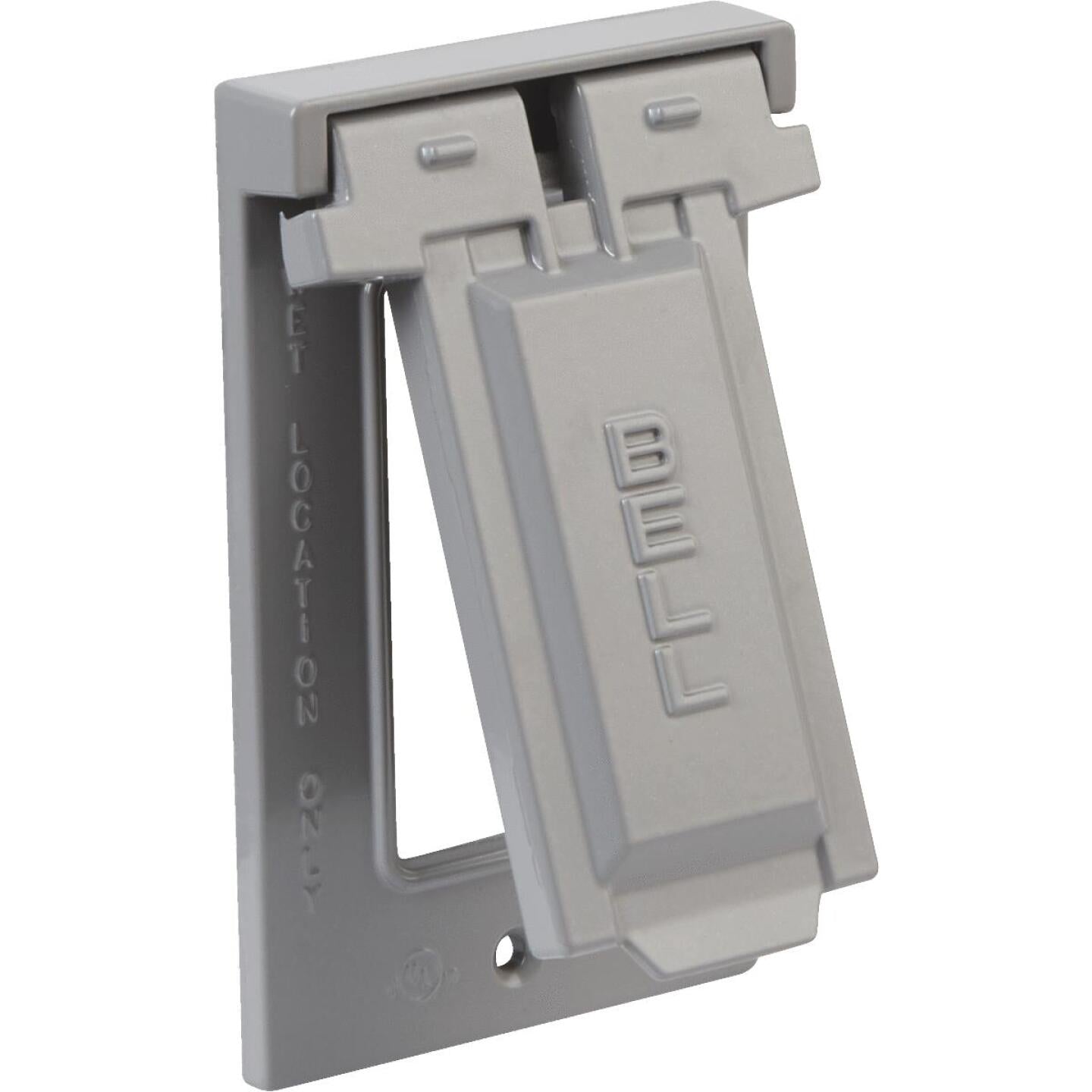 Bell Single Gang Rectangular Aluminum Gray Weatherproof Outdoor Box Cover on Sale
