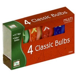 Christmas Lights Replacement Bulb, C9, Multi-Color Transparent, 4-Pk. Discount