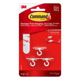 Ceiling Hooks, 3-Ct. Fashion