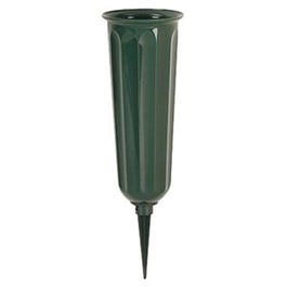 Cemetery Vase, Green Plastic, 3 x 7-In. Online Sale