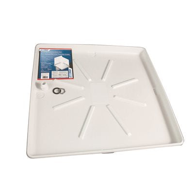 Camco 20752 32″OD x 30″ Washing Machine Drain Pan w/PVC Fitting (White) Fashion