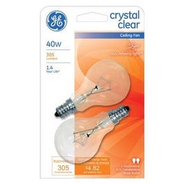 Ceiling Fan Light Bulbs, Clear, Candelabra-Base, 40-Watts, 2-Pk. Online Hot Sale