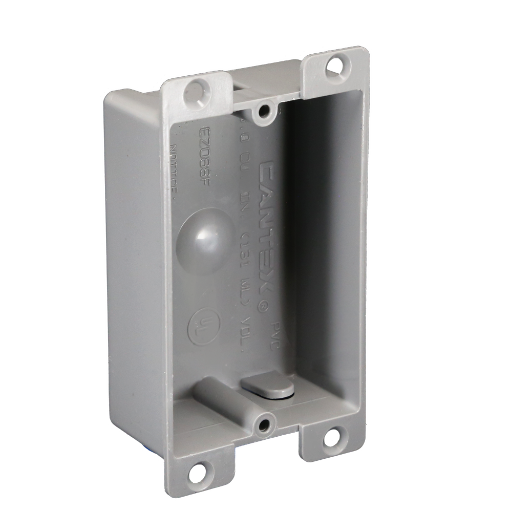 CANTEX 1-Gang 8 cu. in. EZ BOX Shallow Old Work Nail-on Residential Electrical Switch and Outlet Box with Flange Online Hot Sale