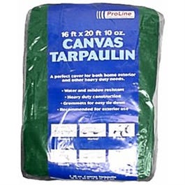 Canvas Tarp, Hunter Green, 12 x 16-Ft., 10-oz. Fashion