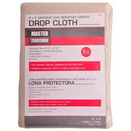 Canvas Drop Cloth, Poly Backing, 5 x 5-Ft. Online now