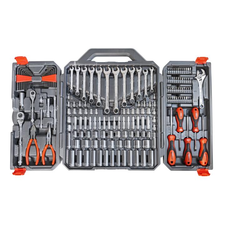 Crescent 180 Pc. 1/4″ and 3/8″ Drive 6 Point SAE/Metric Professional Tool Set Supply