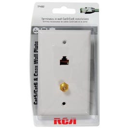 Coax Wall Plate, Cat5/6 Online Sale