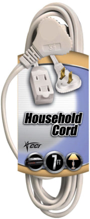 CUBE TAP 16/2 7&#39,  WHITE SLIMLINE CORD Online Hot Sale
