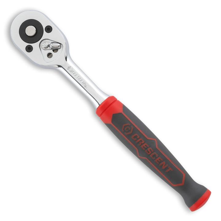 Crescent 1/2″ Drive 72-Tooth Quick Release Dual Material Teardrop Ratchet 10-3/4″ Fashion