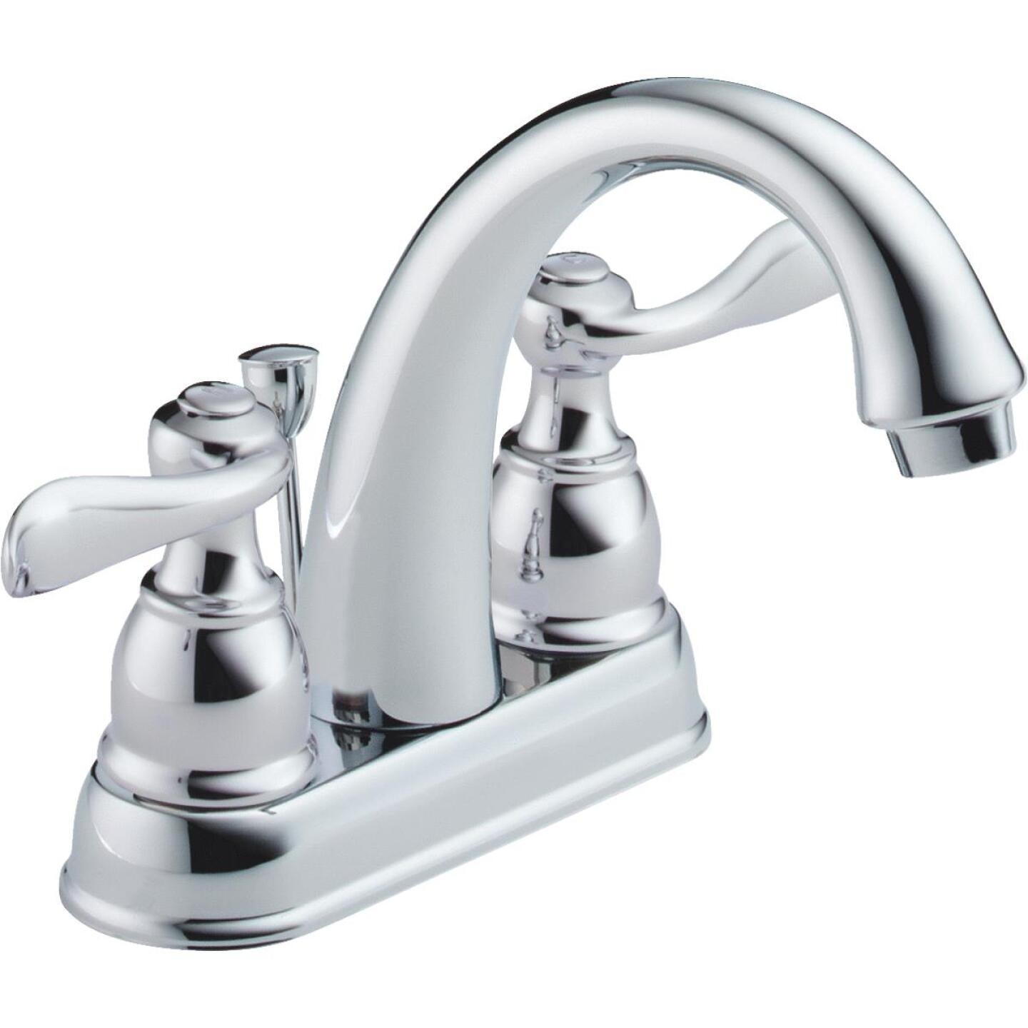 Delta Windmere Chrome 2-Handle Lever 4 In. Centerset Bathroom Faucet with Pop-Up Supply